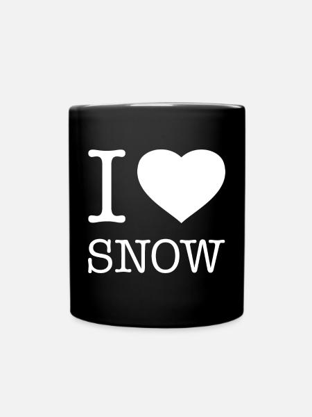 J’ADORE LA NEIGE - Mug uni - noir
