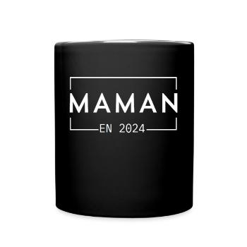 Maman 2024 annonce grossesse naissance bébé cadeau - Mug uni - noir - Devant