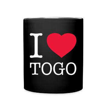 I LOVE TOGO - Tasse einfarbig - Schwarz - Vorne
