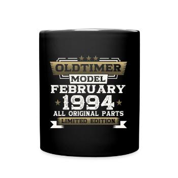 30th Birthday Classic Car February Vintage 1994 - Full Colour Mug - black - Front