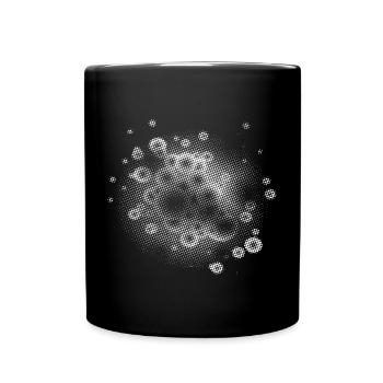 Pixelwolke weiss | flash | rasterize | trendy - Tasse einfarbig - Schwarz - Vorne