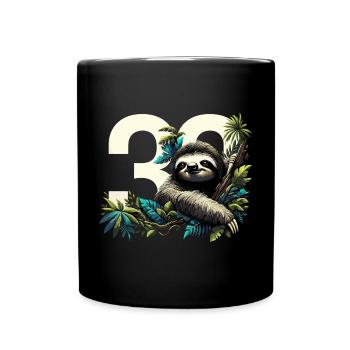 30 ans de paresseux 30e cadeau d’anniversaire - Mug uni - noir - Devant