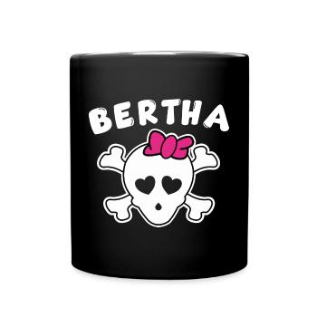 Pirate Bertha Design pour les filles et les femmes - Mug uni - noir - Devant