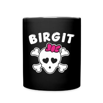 Pirate Birgit Design for Girls and Women - Full Colour Mug - black - Front