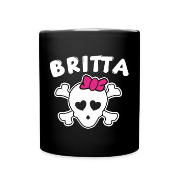 Pirate Britta Design for Girls and Women - Full Colour Mug - black - Front