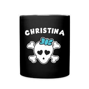 Pirate Christina Design pour les filles et les femmes - Mug uni - noir - Devant