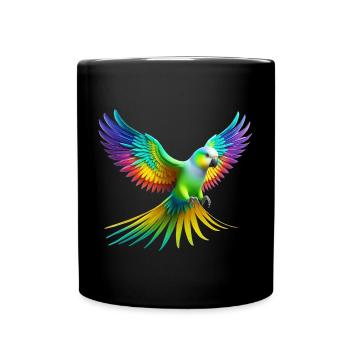Perruche arc-en-ciel (02) - Mug uni - noir - Devant