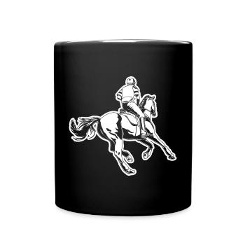 Reiter - Tasse einfarbig - Schwarz - Vorne