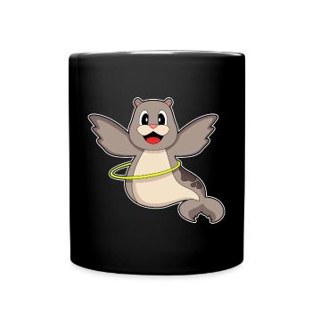Seal Fitness Hoop Workout Gymnastics - Full Colour Mug - black - Front