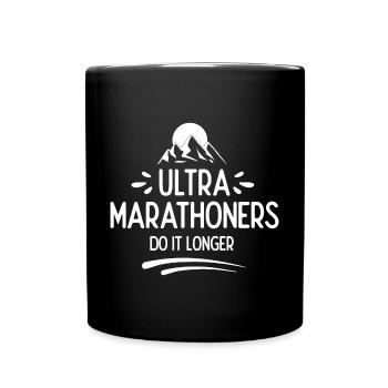 Les ultra-marathoniens le font plus longtemps - Mug uni - noir - Devant