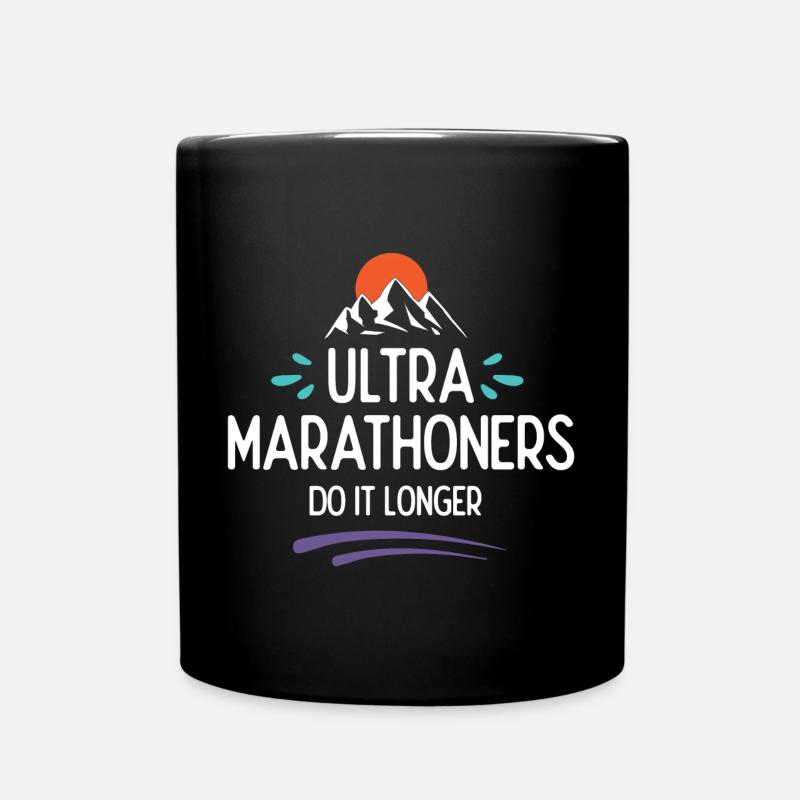 Ultra-Marathonläufer machen es länger - Tasse einfarbig - Schwarz