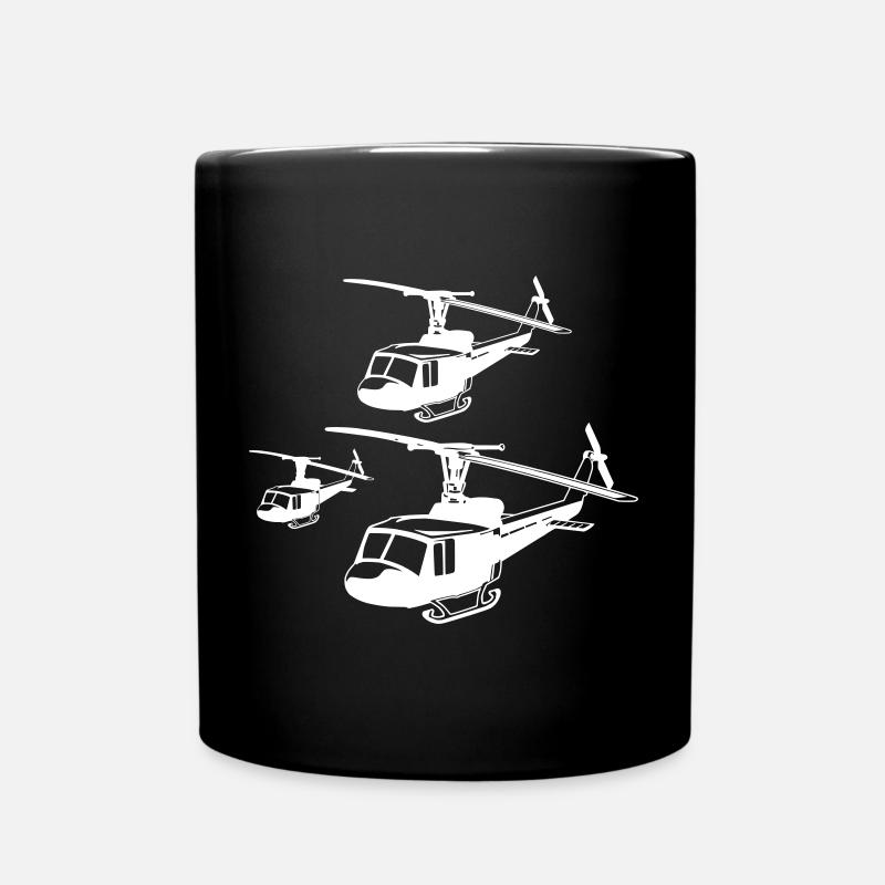 Helicopter - Full Colour Mug - black