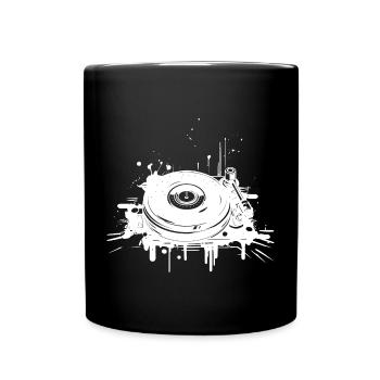 DJ Turntable - Full Colour Mug - black - Front