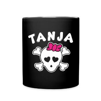 Pirate Tanja Design pour les filles et les femmes - Mug uni - noir - Devant