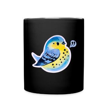 Meise - Tasse einfarbig - Schwarz - Vorne