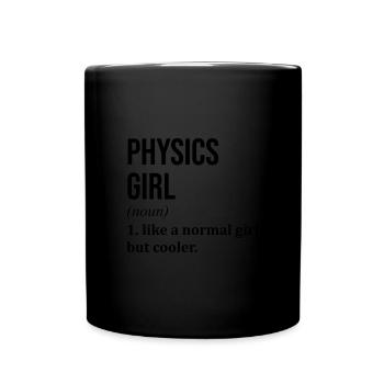 Physik Physik Physik Physik - Tasse einfarbig - Schwarz - Vorne