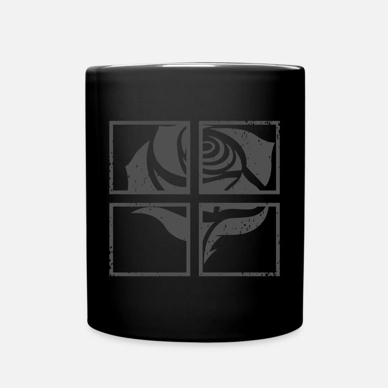 Rose dans la fenêtre - Monochrome abstrait - Mug uni - noir