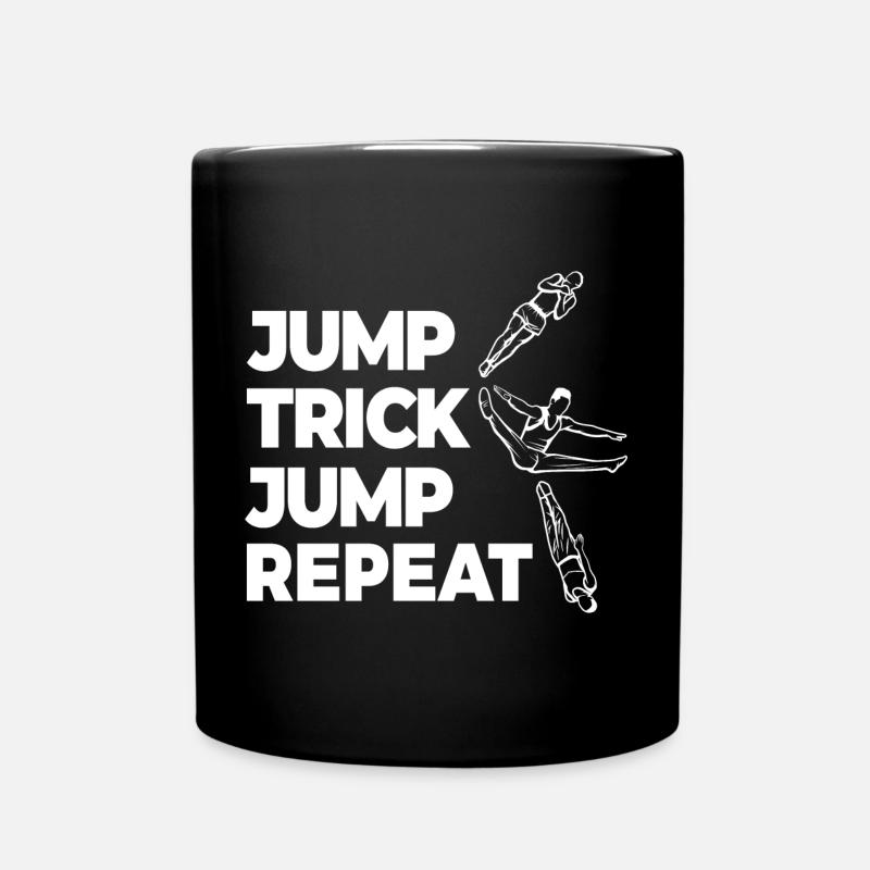Jump Trick Jump Repeat - Tasse einfarbig - Schwarz