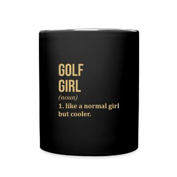 Golf - Tasse einfarbig - Schwarz - Vorne