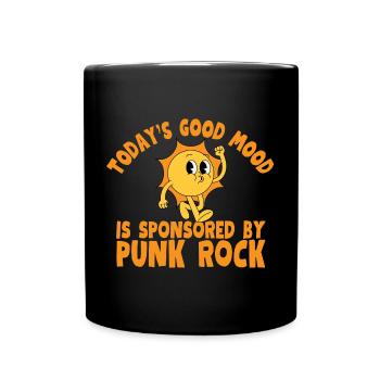 Punk Rock Cute Retro Vintage Sponsored - Tasse einfarbig - Schwarz - Vorne
