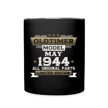 80e anniversaire homme Vintage Mai Vintage 1944 - Mug uni - noir - Devant