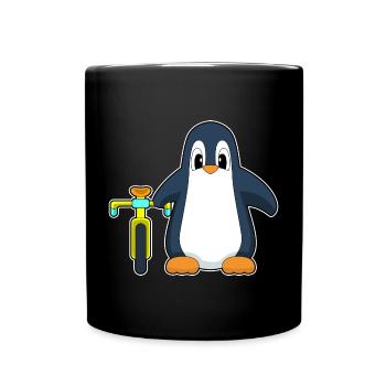 Vélo pingouin - Mug uni - noir - Devant