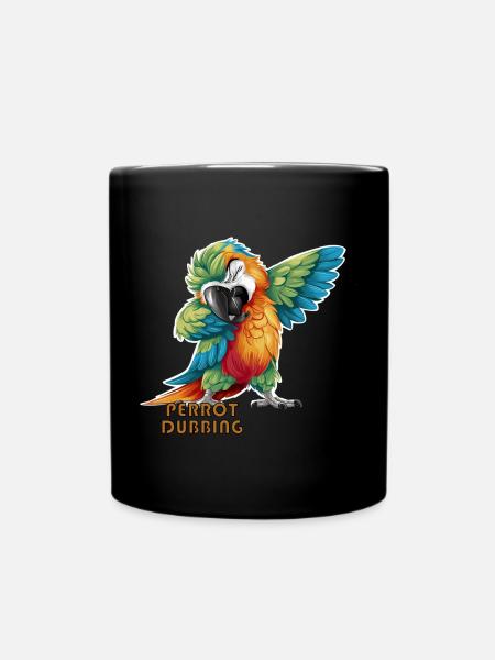 Perrot dubbing Éclats Plumés Le Perroquet tropical - Mug uni - noir