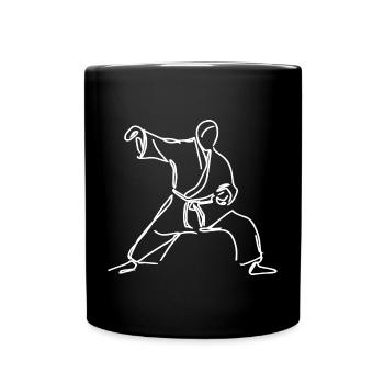 Judoka Sketch - Full Colour Mug - black - Front