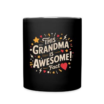 Grandma is the best great grandma - Full Colour Mug - black - Front