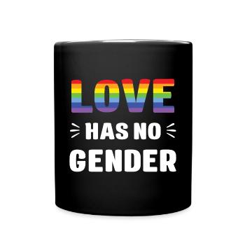 LGBT Pride Month - Love Has No Gender - Full Colour Mug - black - Front