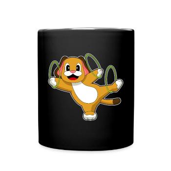 Dog Fitness Hoop Workout Gymnastics - Full Colour Mug - black - Front