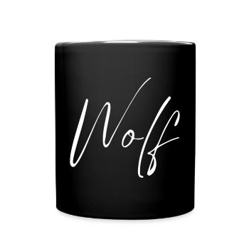 Wolf Name T-Shirt Geschenk Für Männer - Tasse einfarbig - Schwarz - Vorne