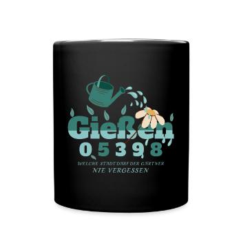 Gießen Hessen - Tasse einfarbig - Schwarz - Vorne