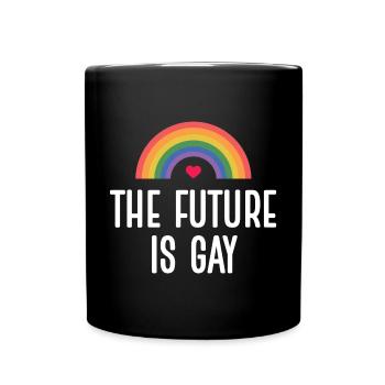 LGBT Pride Month - The Future is Gay - Full Colour Mug - black - Front