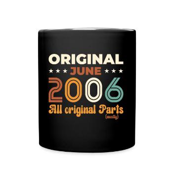 Original June 2006 Vintage 2006 Birthday 2006 - Full Colour Mug - black - Front