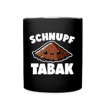 Schnupftabak Priis Schnupftabak Dose - Tasse einfarbig - Schwarz - Vorne