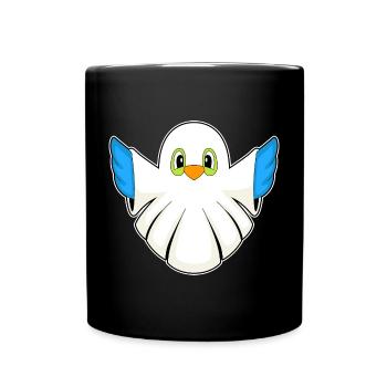 Bird Halloween Ghost - Full Colour Mug - black - Front
