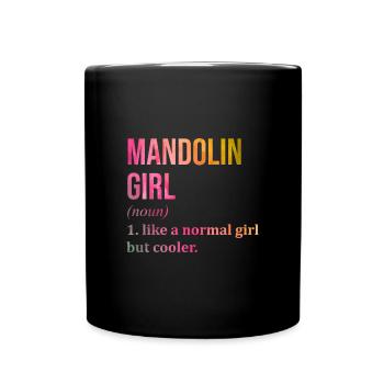 Mandolin - Full Colour Mug - black - Front