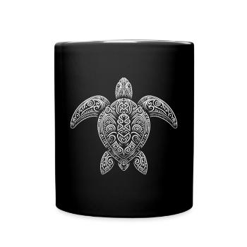 Don des plongeurs tribaux Maori Tortues de mer - Mug uni - noir - Devant