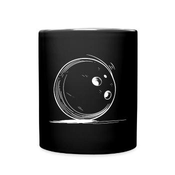 Bowling Zeichnung - Tasse einfarbig - Schwarz - Vorne