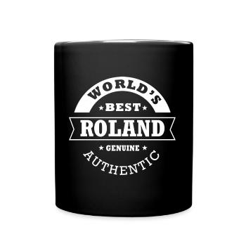 Roland bester personalisierter Geschenkname Roland - Tasse einfarbig - Schwarz - Vorne