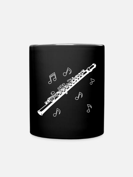Flöte - Tasse einfarbig - Schwarz