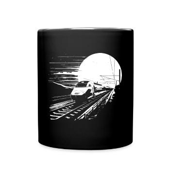 Graphique ferroviaire - Mug uni - noir - Devant