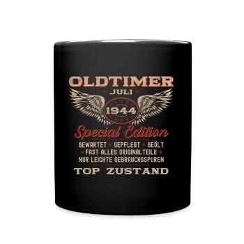 80ème Anniversaire Voiture Classique Juillet 1944 Millésime 1944 - Mug uni - noir - Devant