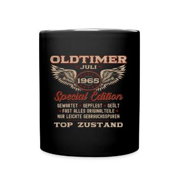 60ème Anniversaire Voiture Classique Juillet 1965 Millésime 1965 - Mug uni - noir - Devant