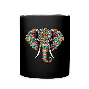 Elephant - Full Colour Mug - black - Front