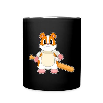 Hamster Baseball Baseball Bat - Full Colour Mug - black - Front
