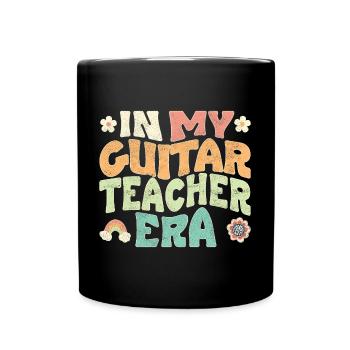 in my guitar teacher era - Full Colour Mug - black - Front