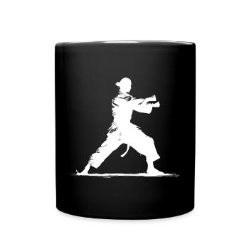 Karate Girl Sketch - Full Colour Mug - black - Front