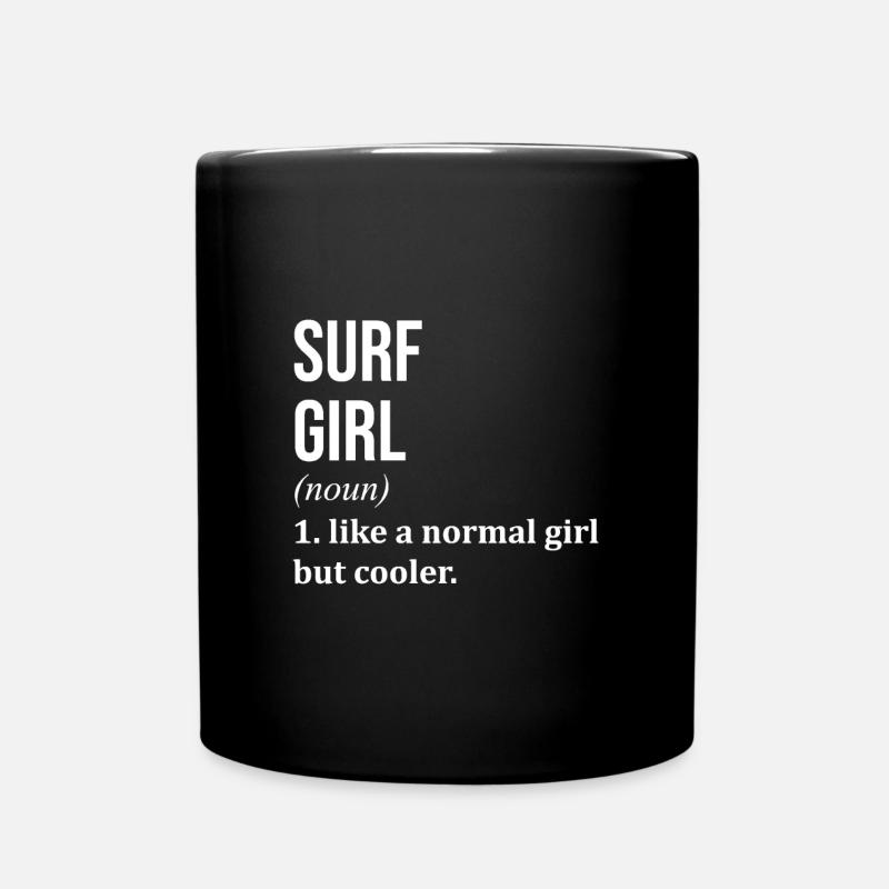 Surfen - Tasse einfarbig - Schwarz